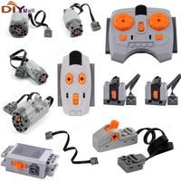 MOC Power Functions M/L/XL Motor Battery Box IR Remote Receiver for RC Car Robot Model Building Blocks Technical Modified Parts
