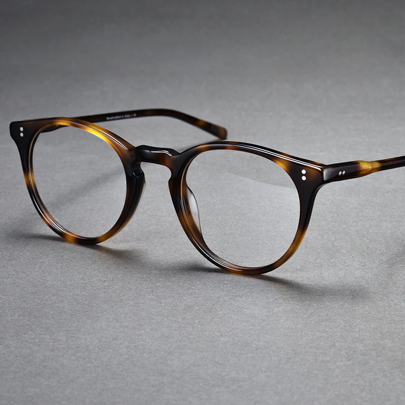 Handmade Brand Design Retro Round Glasses Frames Men Women Vintage Ultralight Oval Eyeglasses Women Top Quality Acetate Eyewear