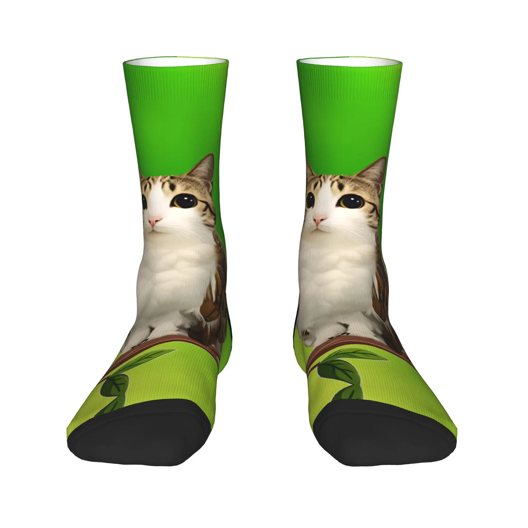 Tree Branch Meowl Cat (2) Socks  Funny Stockings Couple Quality Skateboard Socks Spring Design Anti Slip Socks