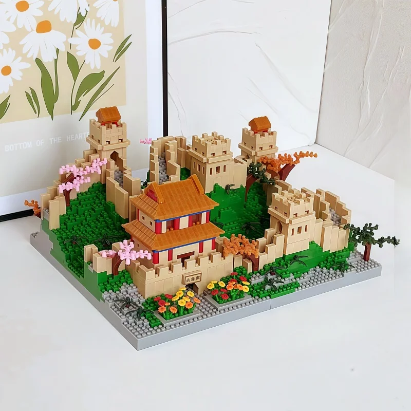 Great Wall Modell Micro Mini Blocks Spielzeug – Explore Majestic Chinese Architecture, Chinesische Kultur lernen, praktisches Montage-Puzzlespielzeug