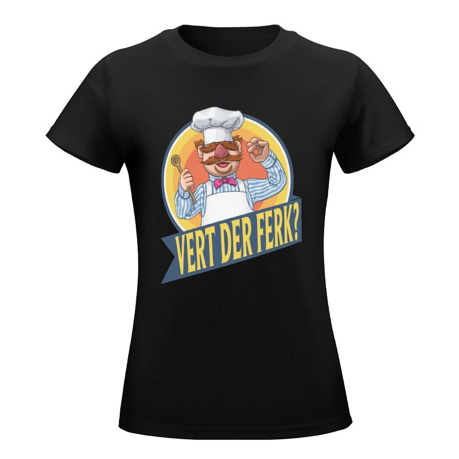 VERT DER FERK T-Shirt Female clothing vintage clothes Short sleeve tee tops funny t shirts for Women