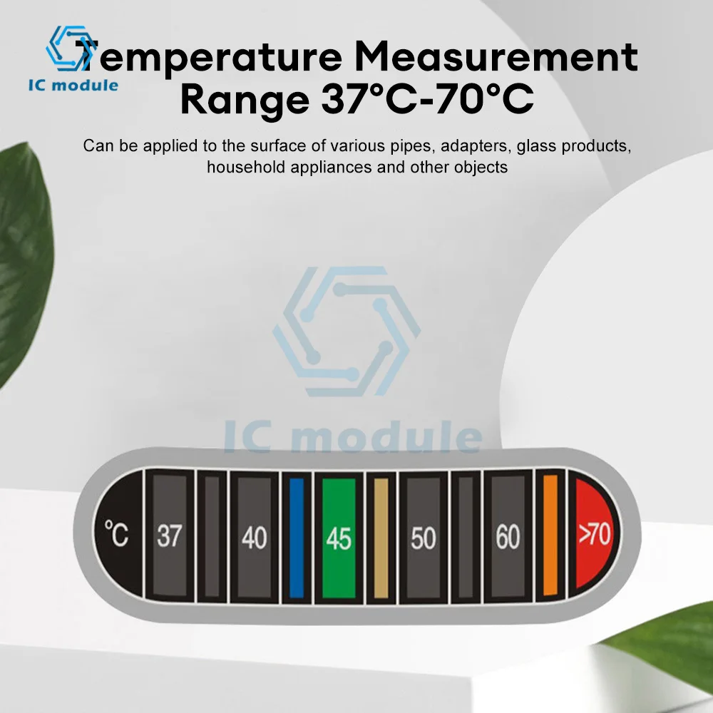 37-70℃ Cup Kettle Liquid Temperature Tester Milk Water Coffee Food Thermometer Discoloration Sticker For Home Kitchen Indoor