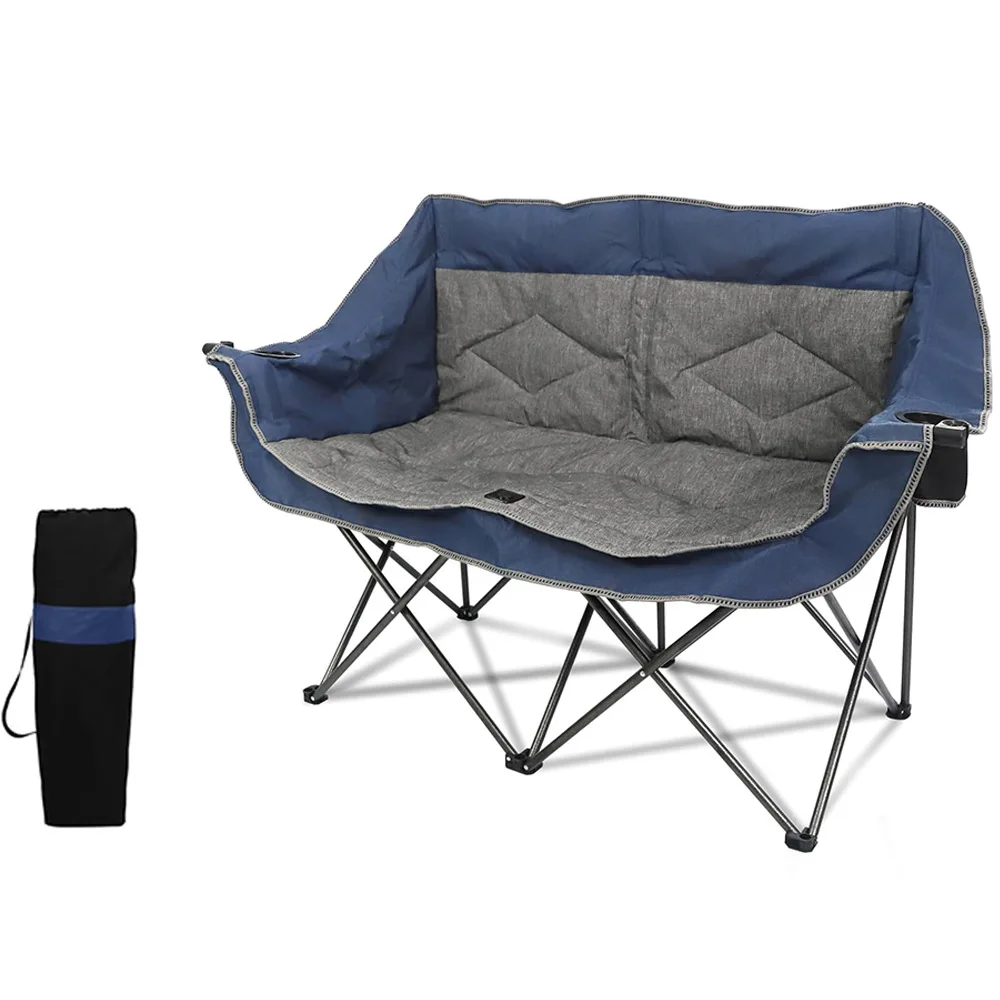 

Outdoor camping double camping chair foldable portable storage deck chair folding chair foreign trade cross-border customization
