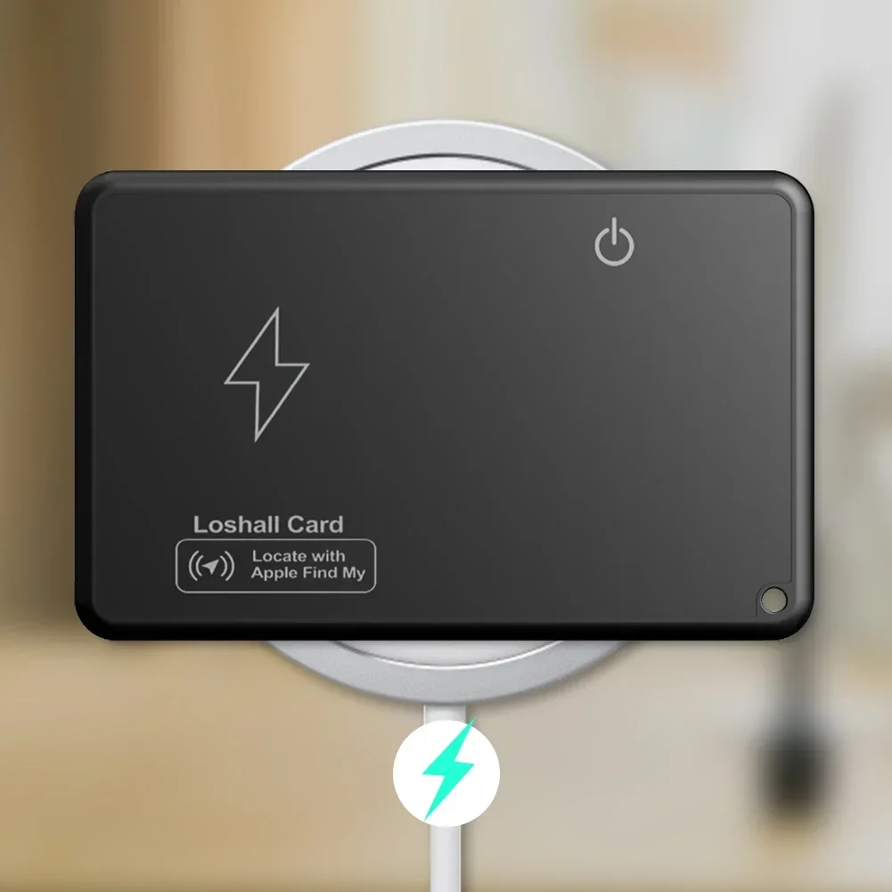 ワイヤレス充電ウォレットトラッカーカード Bluetooth 対応 Apple と連携 Find My App GPS ロケーター 薄型アイテムファインダー