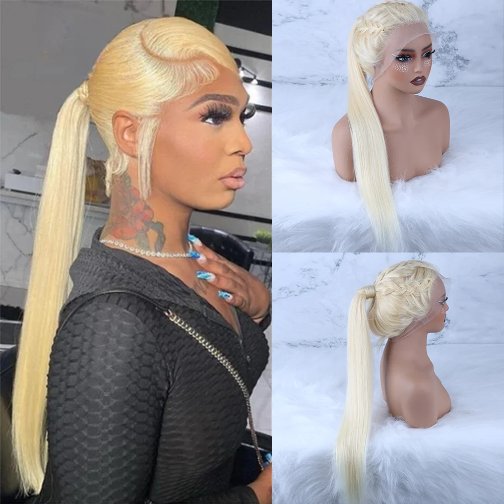 Blonde Wig Invisible Drawstring 360 HD Lace Frontal Wig 613 Human Hair Wig Bone Straight 40 Inch Wigs Human Hair Hd Frontal 13x6 13x4 Brazilian Wig Original 5x5 Hd Lace Closure Wig Human HairWigs For Black Women 200% 220% 250% Density