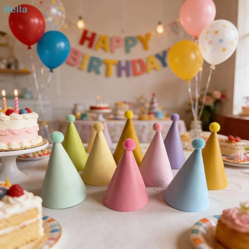 Party Hat Cone - 〔M〕5/6/9/12Pcs Chapéu de Cone para Festa