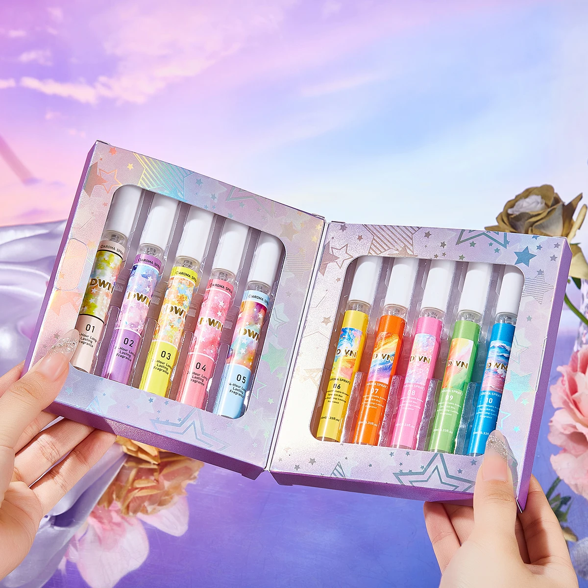 

10 pack Brazil inspired summer fragrance gift set (tropical beach resort type long-term body spray and essential oil mist gift)
