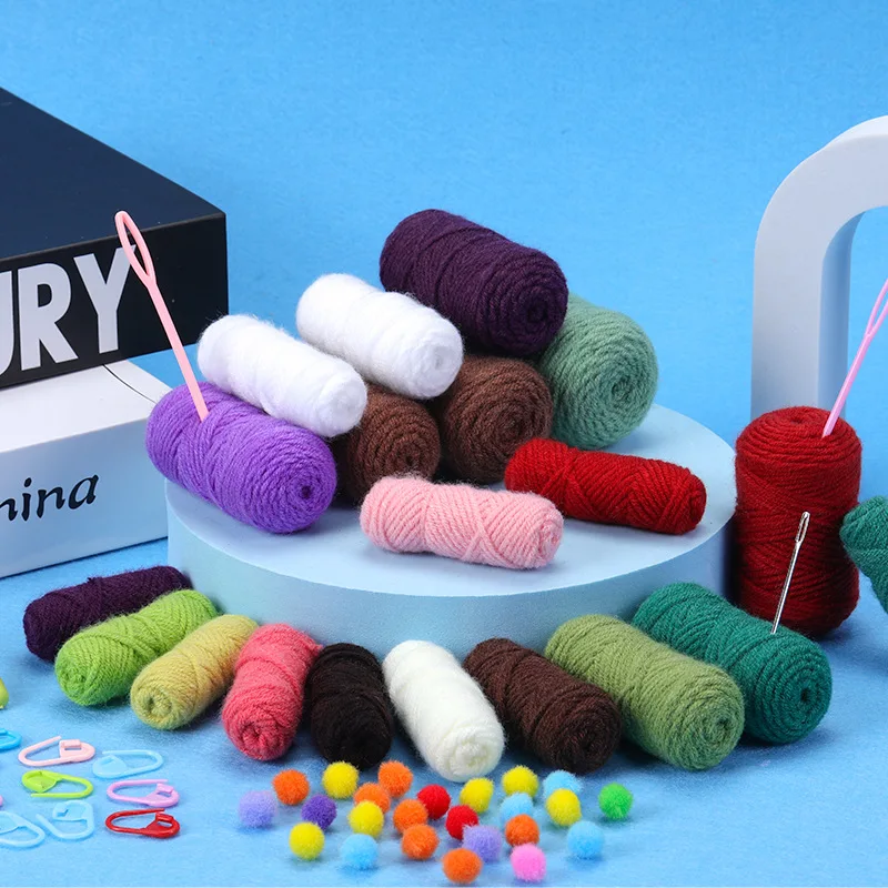 DIY Knitting Kit Crochet Handmade DIY Material Kit Funny Plant Series Knit Crochet Supplies