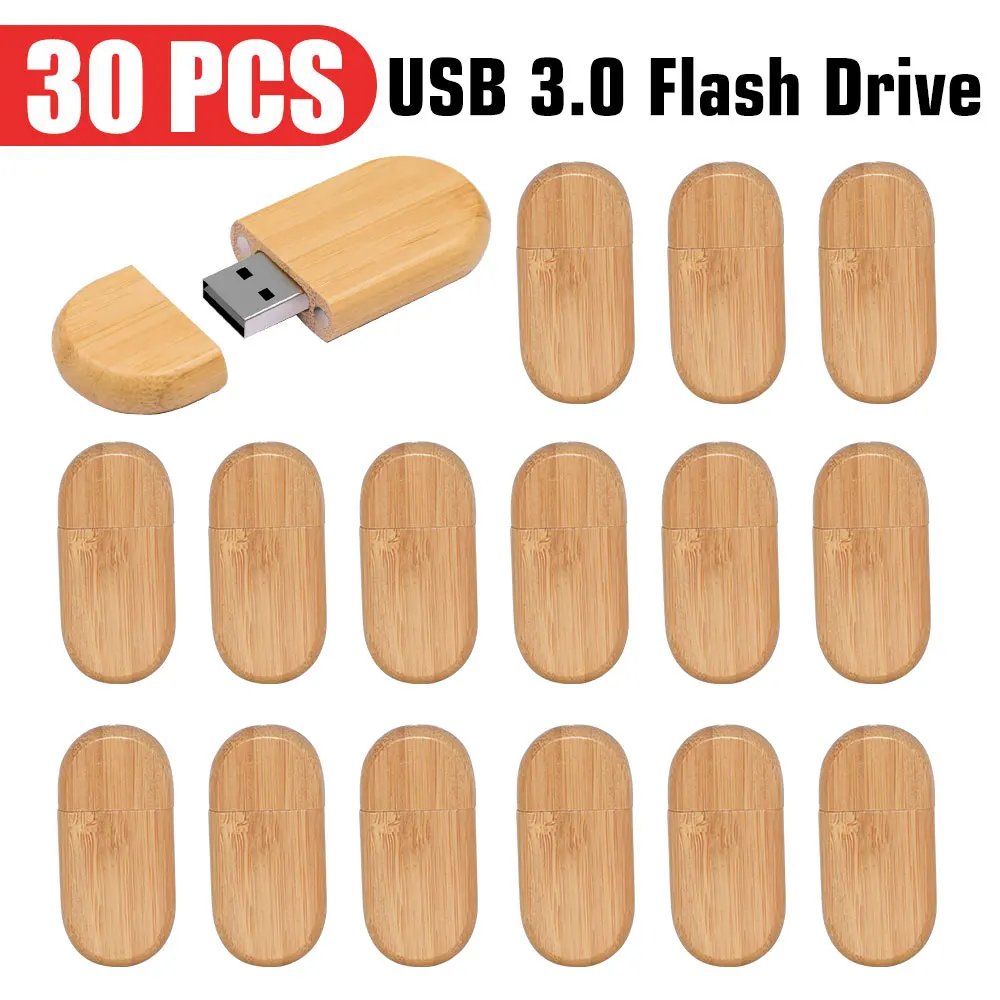 30PCS/LOT High Speed Wooden USB 3.0 Flash Drive 128GB Pendrive 64GB Wooden U Disk 32GB Free Laser Engraving logo 16GB 8GB