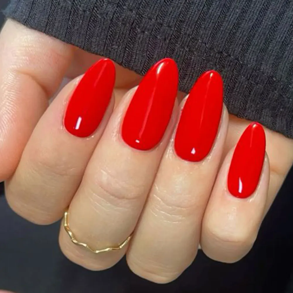 120個入りミディアムアーモンド型つけ爪アクリルフルカバースティレットフェイクネイルチップエクステンション女性用装着可能プレスオンネイル