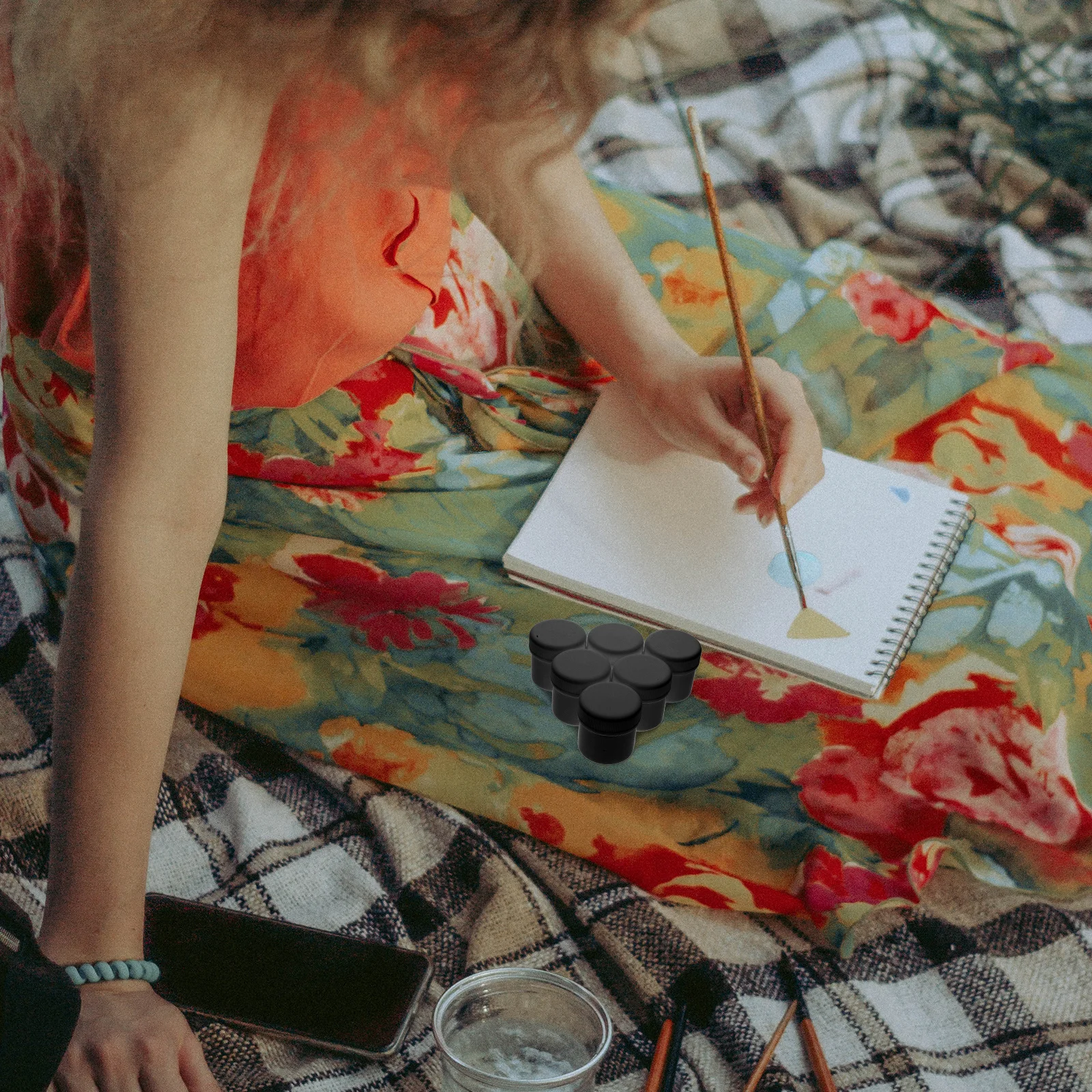 

6pcs 30Ml Plastic Storage Buckets Airtight Reusable Sealing Containers For Pigment Coatings Portable Multi-Functional Bucket