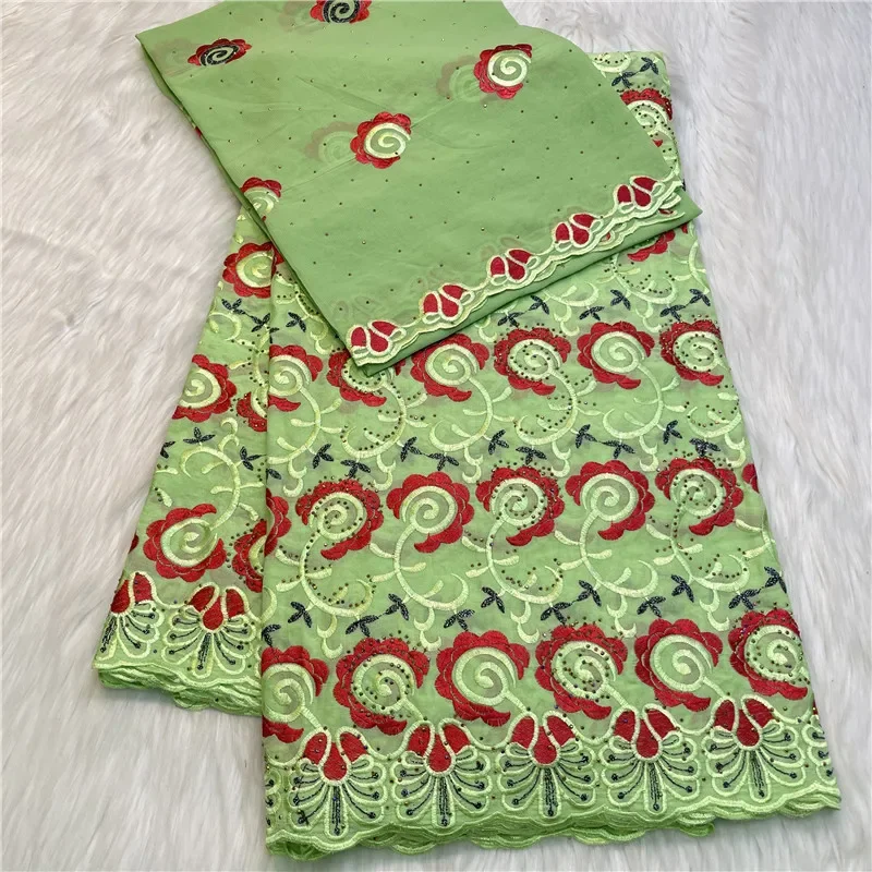 

5 yard With Scarf Swiss lace fabric Dry lace embroidery African 100% cotton fabrics Swiss voile lace Dubai style 27L5123003