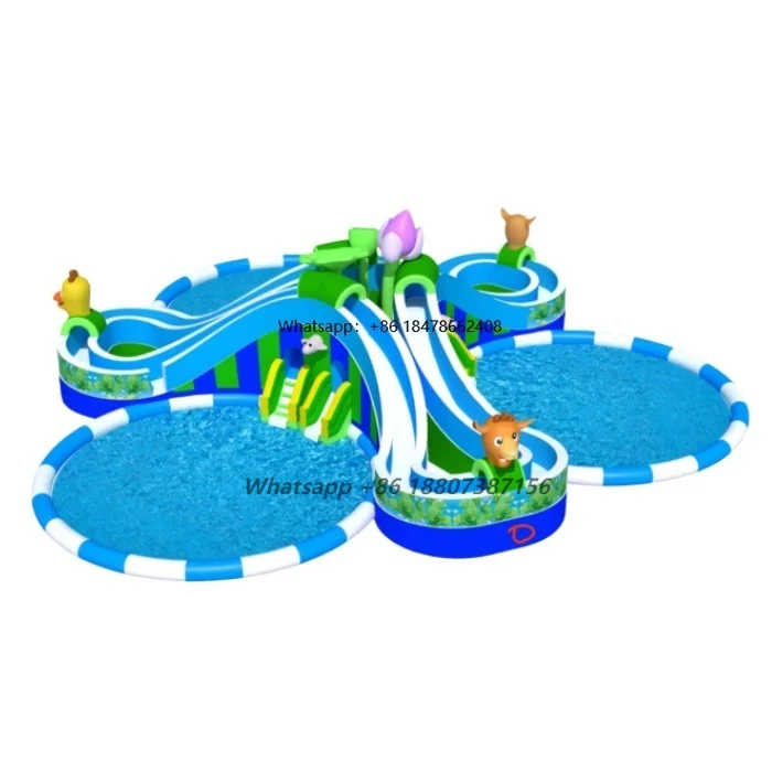 PVC Inflatable Water Park Swimming Pool Equipment UV Protection Waterproof Max Capacity 500kg for Indoor Outdoor Use-Best Price