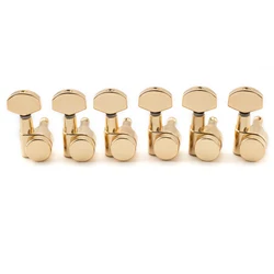 Musiclily Pro 6-in-line 15:1 Ratio 2-Pin Full Sealed Locking Machine Heads Tuners Tuning Pegs Keys for SQ ST Tele Guitar