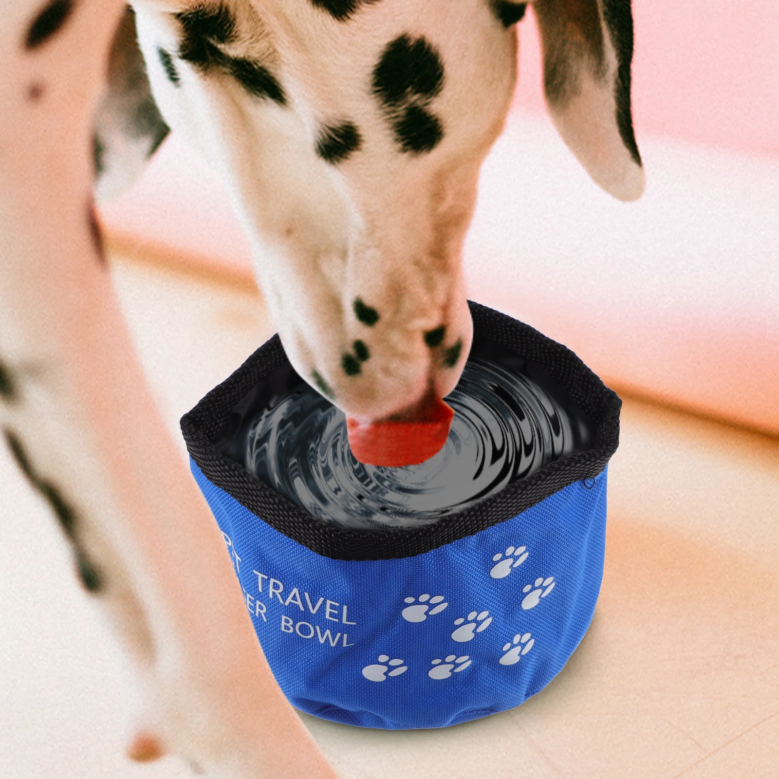 

2pcs Waterproof Dog Bowl Foldable Pet Travel Bowls Portable Camping Double Wall Durable Oxford Cloth