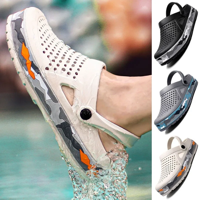 

Men Sandals Clogs Casual Shoes EVA Lightweight Sandals Unisex Colorful Shoes for Summer Beach Slippers
