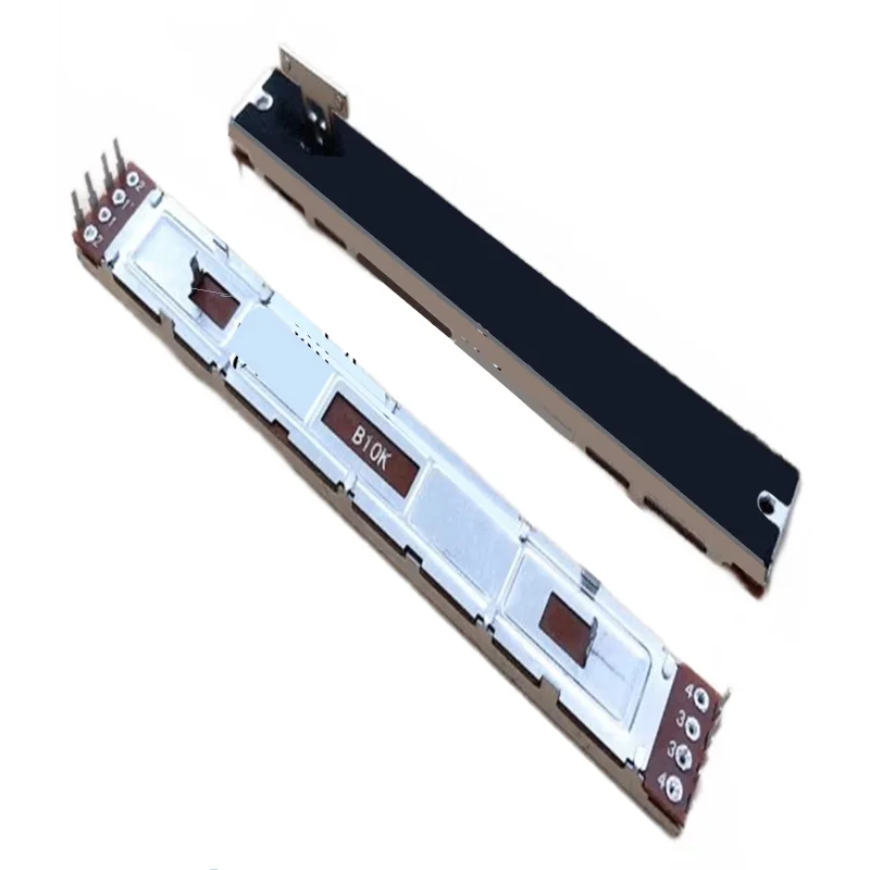 1 قطعة 128 مللي متر SC-1009G طويلة خلاط fader/المزدوج مستقيم انزلاق الجهد B10Kx2/مقبض طول 8MMB/السفر 100 مللي متر