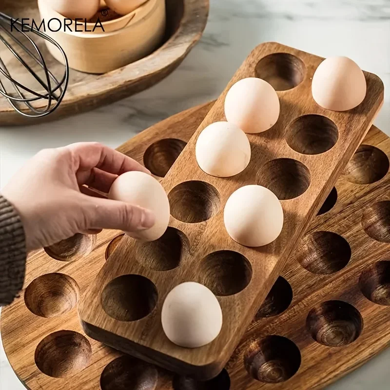 

KEMORELA 1 шт. современный деревянный ящик для хранения яиц-багатокомпонентный кухонный органайзер для свежих яиц идеально подходит для домашней кулинарии, выпечки
