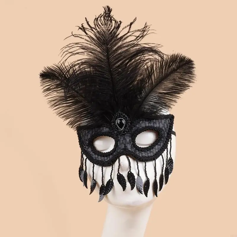 

Elegant Embellished Mask Costume Lightweight Lace Party Accessory