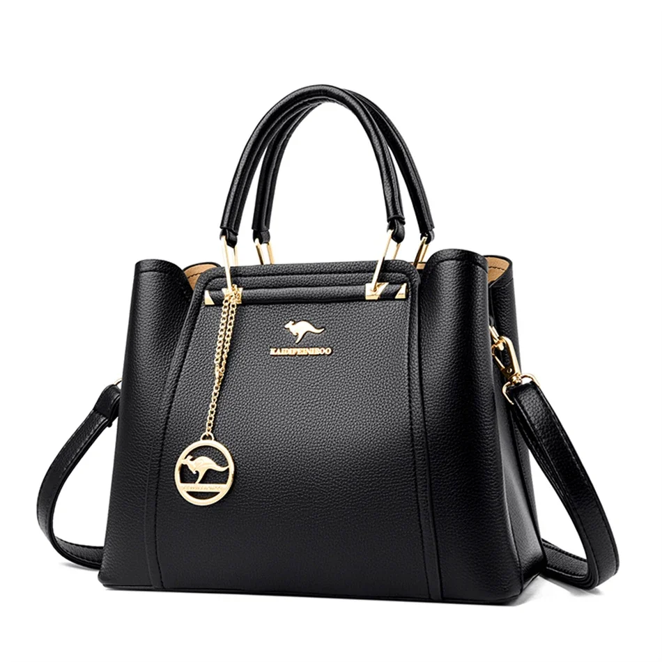 VANDERWAH 3-Layer Shoulder Bag Leather 5