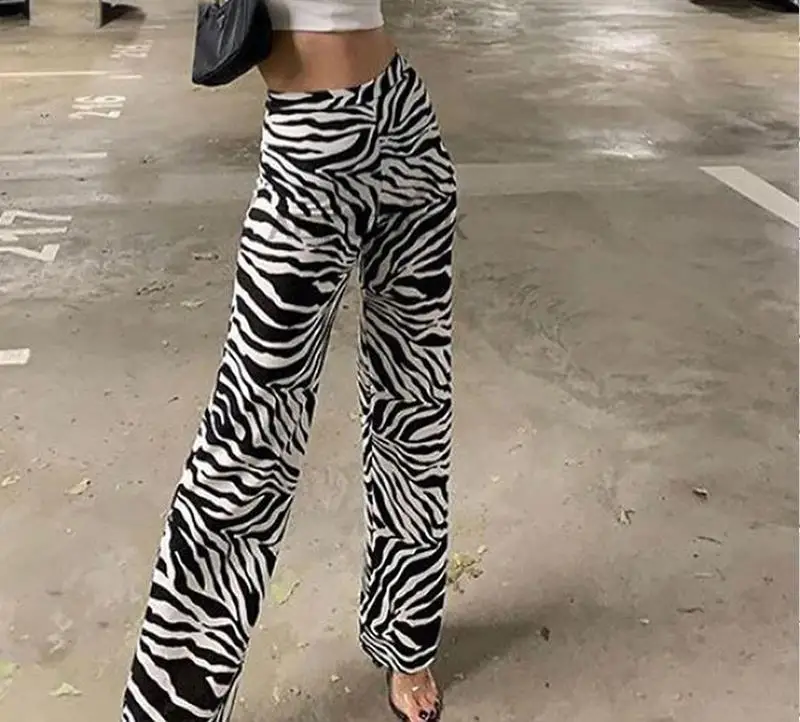 2022 New Vintage Plaid Women Pant High Waist Wide Leg Straight Pant Loose Casual Female Trouser Wide Leg Pant Fashion Streetwear