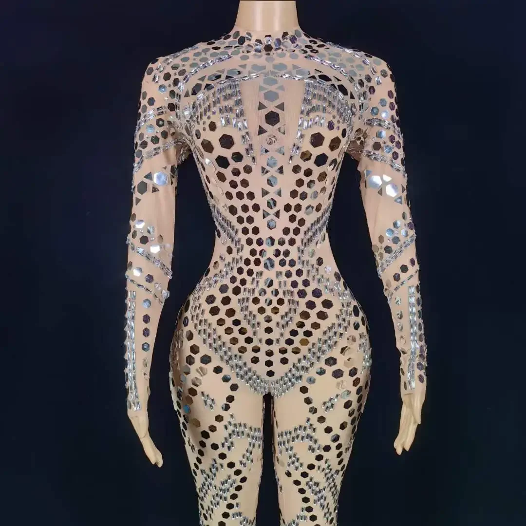 

Sparkly Sequins Jumpsuits Women Spandex Party Birthday Stage Performance Costume Shimmer Clubwear Bachelorette Exotic Clubbing