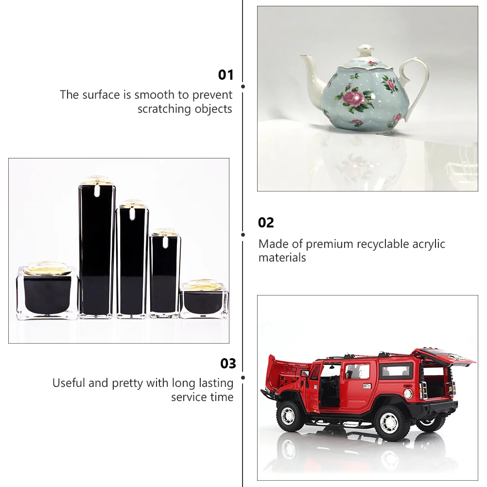 

2pcs Photography Board Mirror Reflection Acrylic Background For Jewelry Photo Props Solid Color Double-Sided Smooth Plate Photo