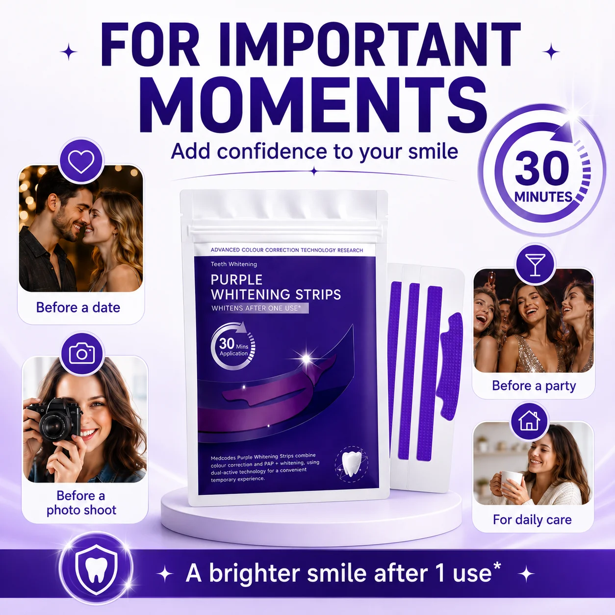 7 paires de bandes blanchissan - Teeth Whitening At Home avis et prix