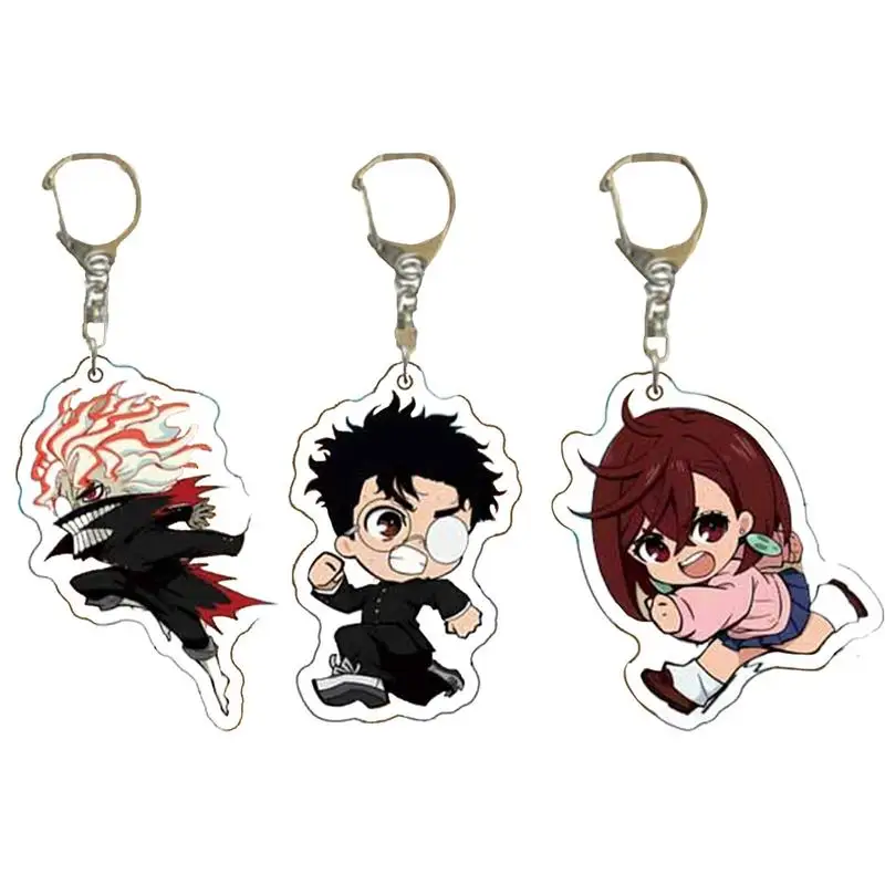 Key Ring Charm Anime 2D Acrylic Cartoon Anime Keychain Toys Keyring Jewelry Backpack Key Chain Anime Collectibles for Kids