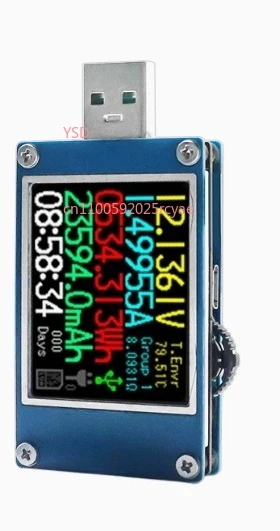 

USB-тестер, измеритель PD-тестер, амперметр напряжения, кабель для быстрой зарядки, зарядная головка, программируемая YK001