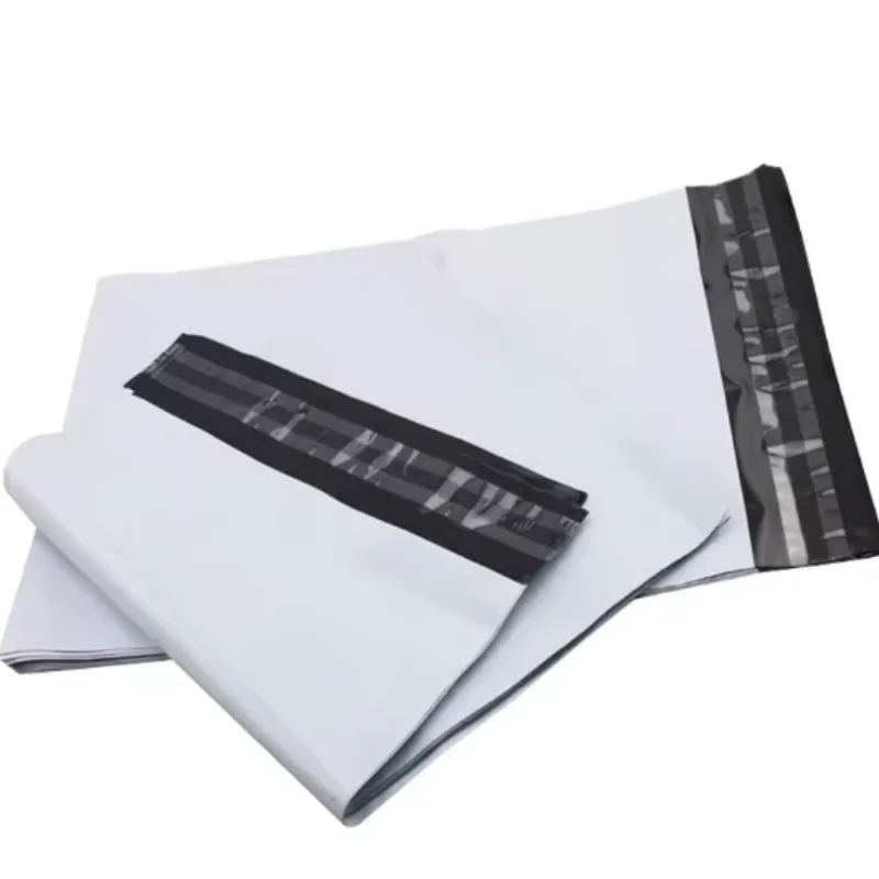 Neue Lose, weiße, selbstklebende Kuriertaschen, Express-Umschlag, Versandverpackungsbeutel, wasserdichte Kunststoff-Poly-Aufbewahrung – Detail 2
