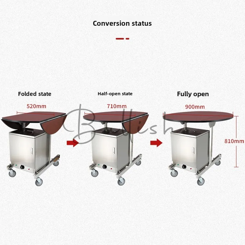 Hotel food delivery electric incubator storage cart folding countertop star luxury room trolley service cart