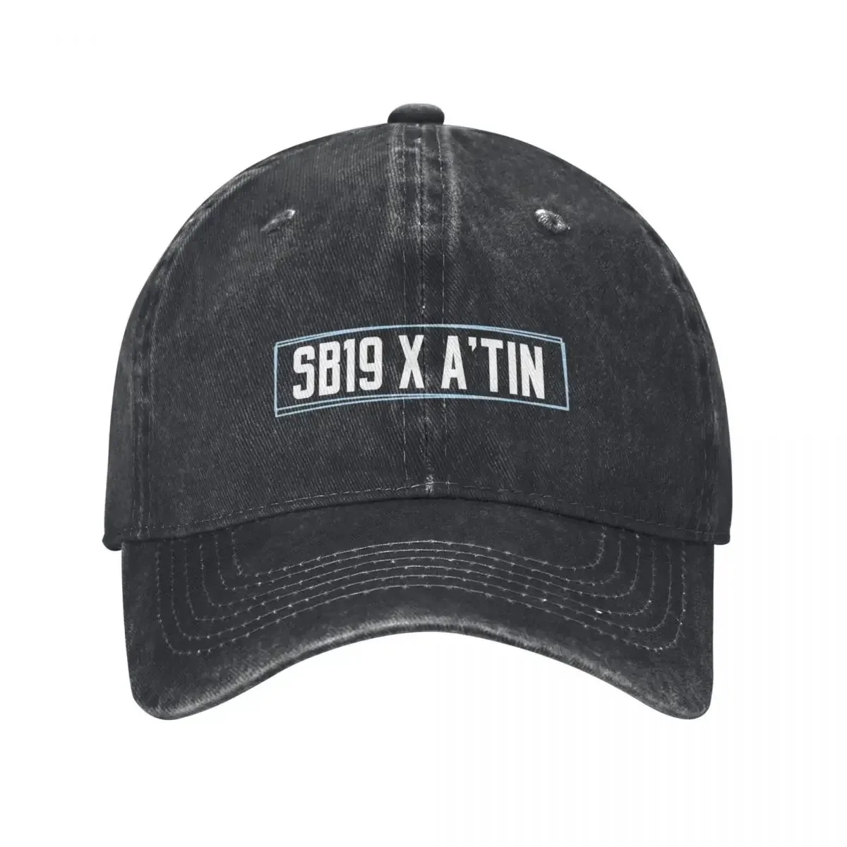 

SB19 Merch PPOP Filipino Boy Band SB19 x ATIN Blue Frame TShirt Baseball Cap black Hat Beach New Hat Rugby Men Hats Women's
