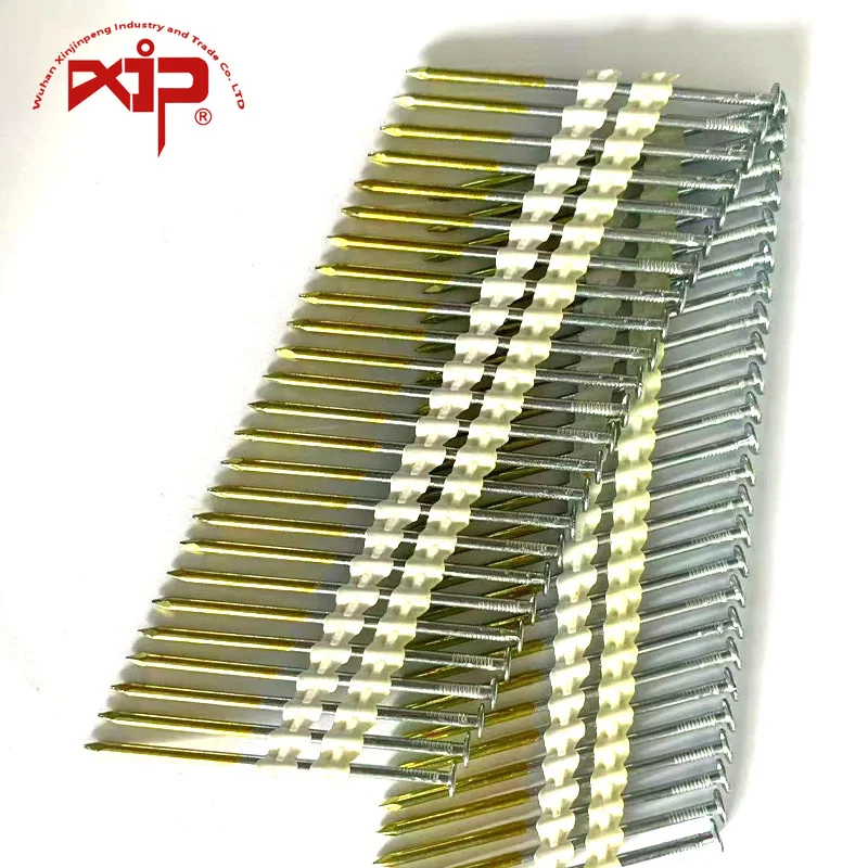 

21 Degree Plastic Strip Nails Surface Treatment Electroplating for Woodworking Nail Upholstery Accessories Hardware