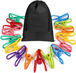 Clip per sacchetti di Chip assortiti Utility-sigillante colorato rivestito in PVC da 2 pollici per sigillare il supporto per carta per alimenti, Clip per stendibiancheria per Laundr