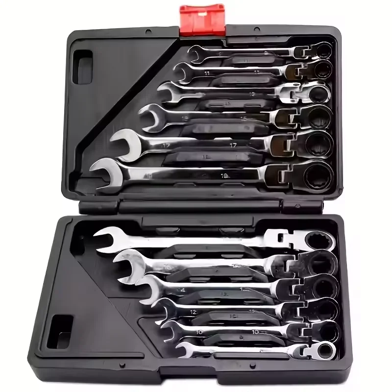 Customized Industrial Inch Double Head CR-V Combination Wrench Set  Metric Torque Wrench Spanner Set Hand Tool Ratchet Wrench