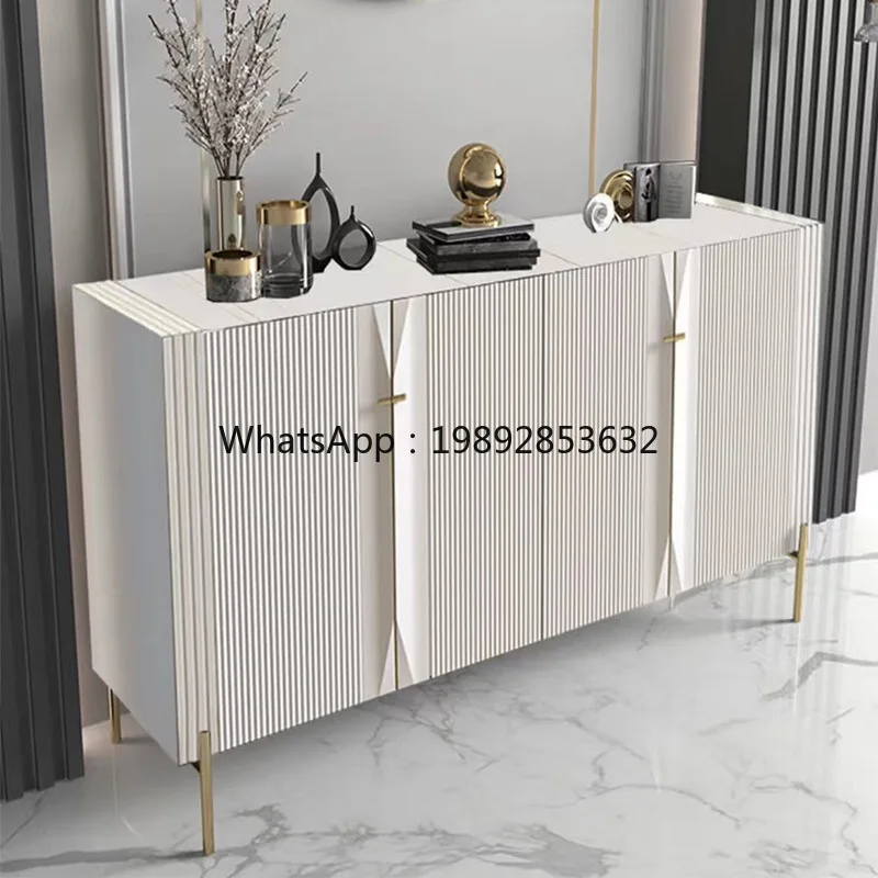 LYY Light Luxury Entrance Doorway Shoe Cabinet Modern Simple Multifunctional Decorative Wall Storage Rock Board Sideboard