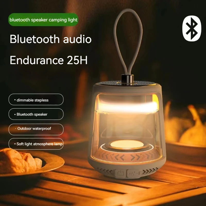 New Yinnuo Outdoor Camping Lamp Long Battery Life Hanging Tent Lamp Atmosphere Lighting Camping Lamp Charging Bluetooth Audio La