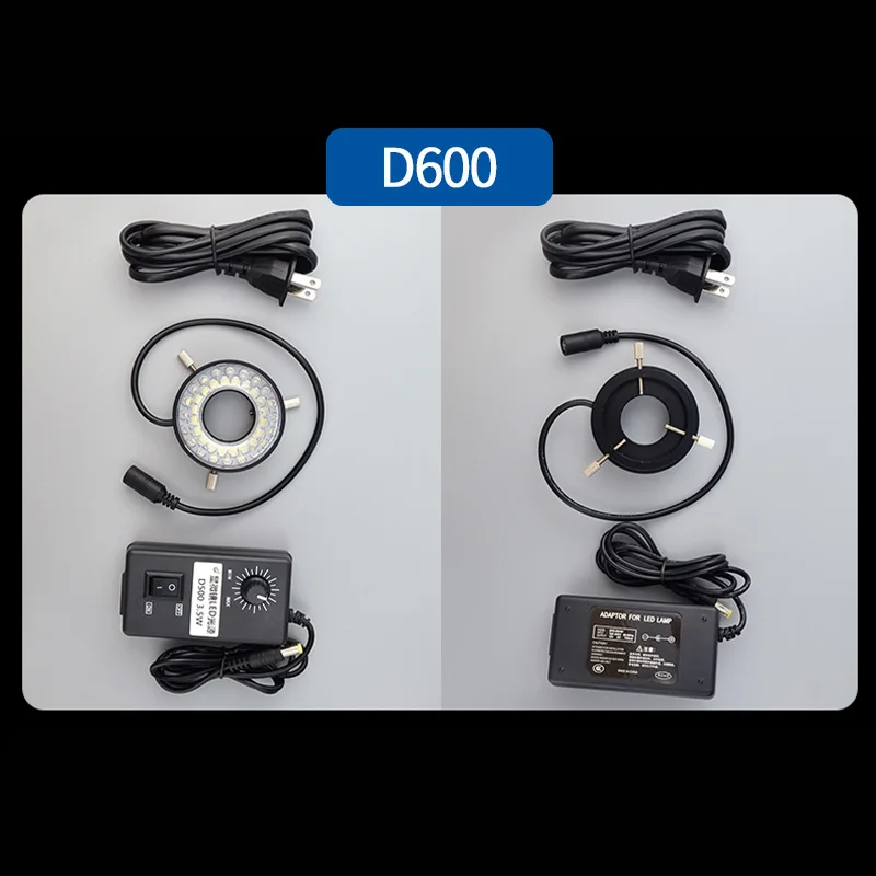 Imagem -04 - Anel Led Fonte de Luz para Microscópio Industrial Lâmpada Iluminador Temperatura de Cor 6500k Brilho Ajustável