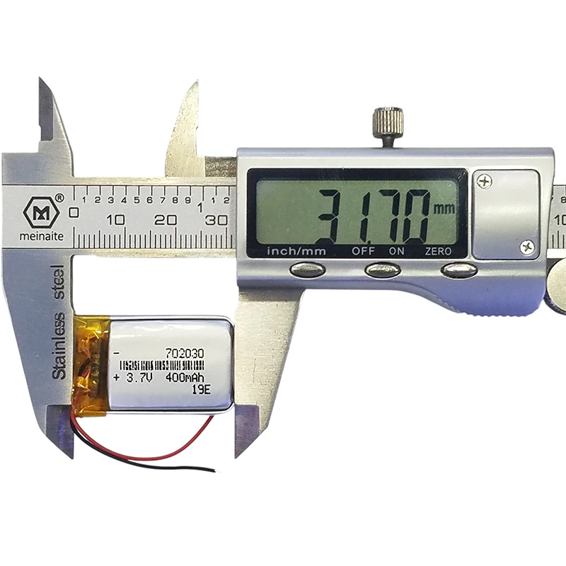 702030 3.7V 400mAh Customizable LiPo Battery with PCB Connector for Smart Wearable Devices 606090 805080 105555 124065 735589