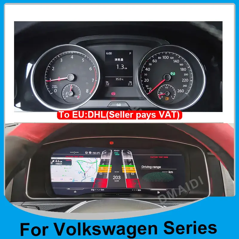 For Volkswagen Golf 6 7 MK6 MK7 Passat B6 B7 B8 CC Scirocco Car LCD Digital Dashboard Panel Instrument Cluster Cock Speedometer