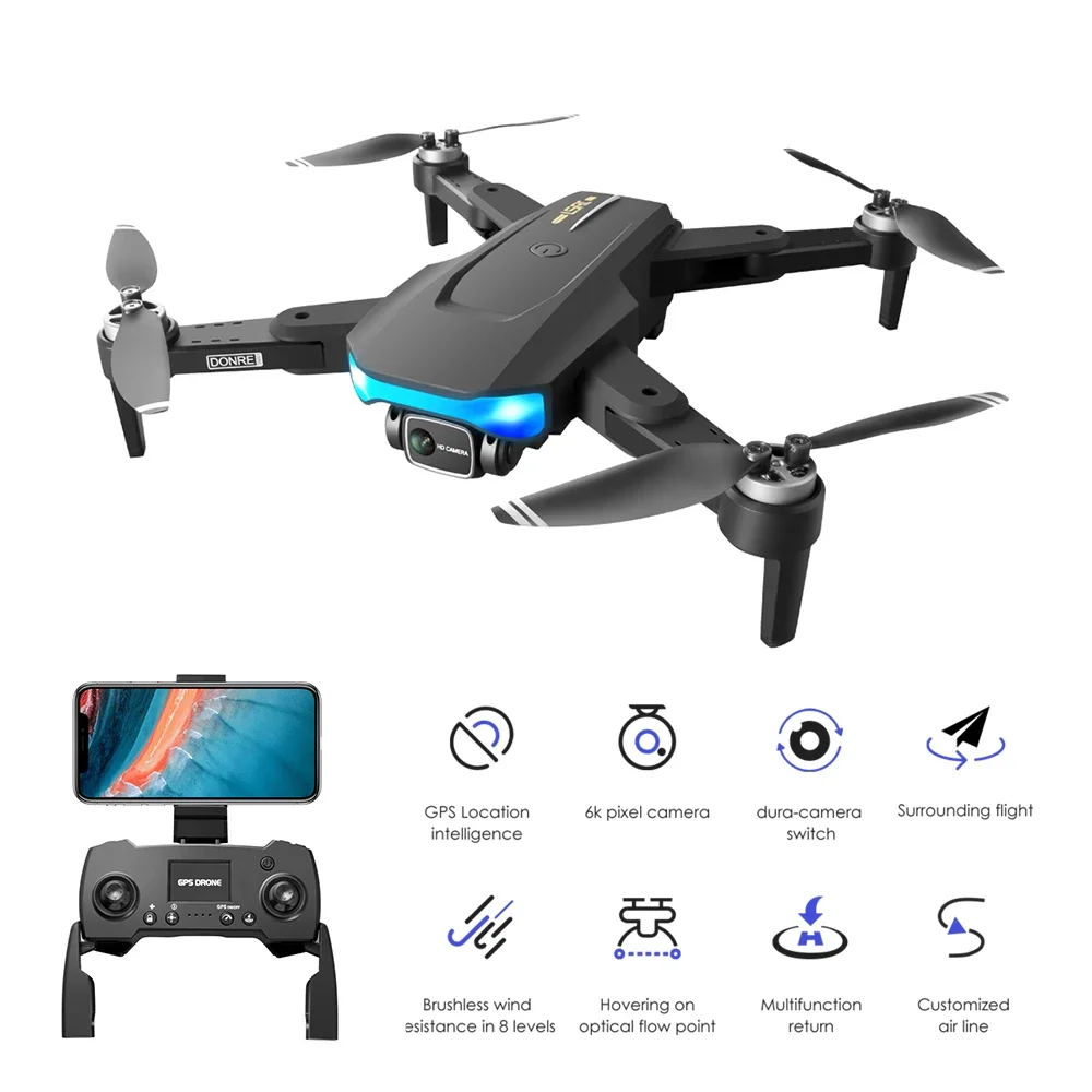 

2024 New LS38 Drone GPS 6K HD Camera fpv dron Optical Flow Positioning Obstacle Avoidance Photography Foldable Quadcopter Toys