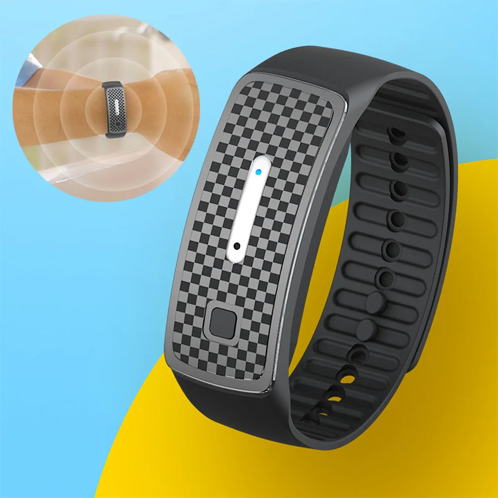 Anti-mosquito Sound Wave Wristband Ultrasound Mosquito Repellent Bracelet Waterproof USB Charging Bionic Wave Wristband