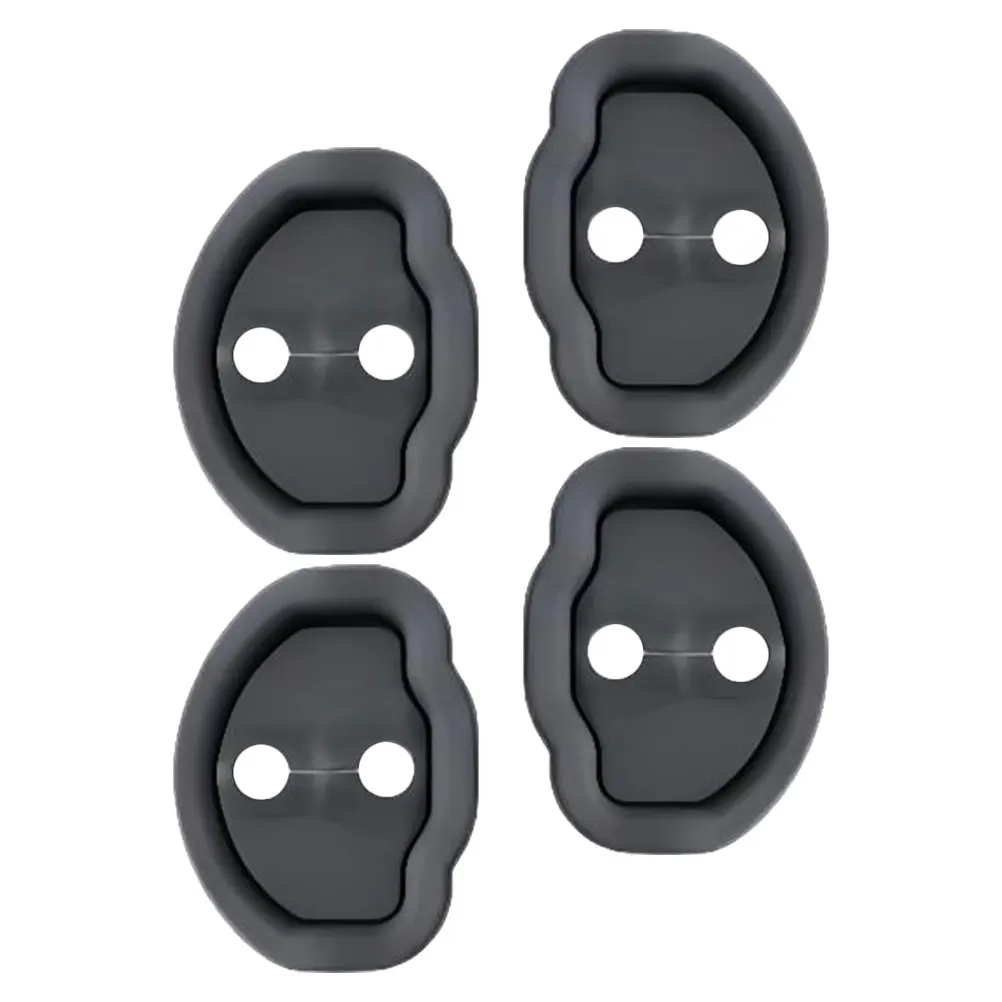 4pcs Car Door Lock Protective Pad Universal Silicone Fit Noise Reduction Durable Door Latch Guard For Cars Auto Accessories