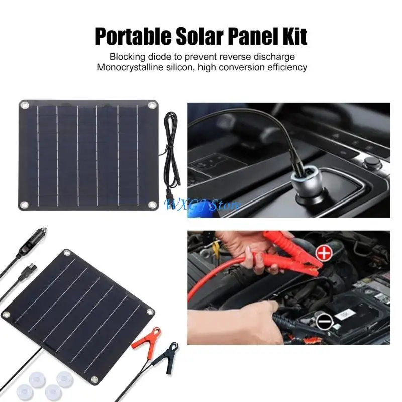 

37JE Solar Panel 12V Battery Chargers System Portable Maintainer Marine Boats Car
