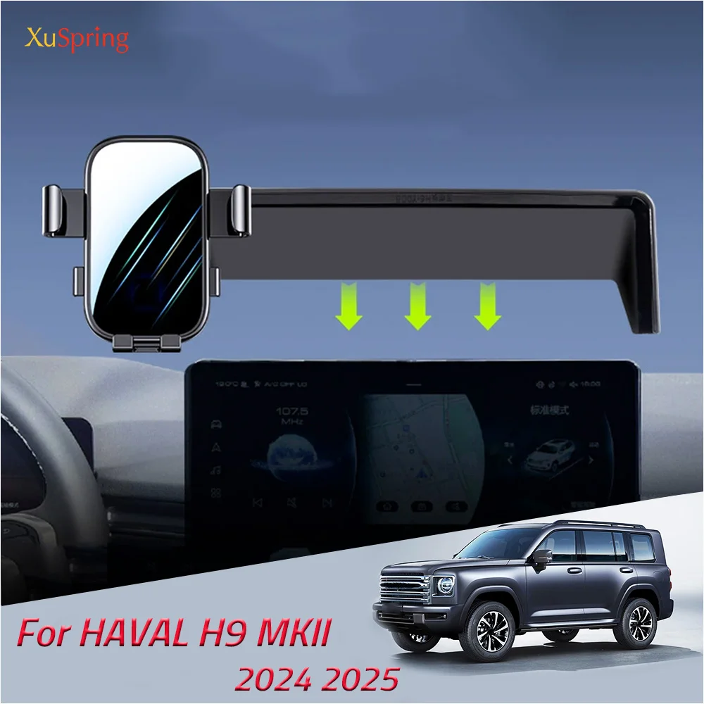 Pour HAVAL H9 MK2 2024 2025 support de téléphone réglable spécialisé support par gravité Auto