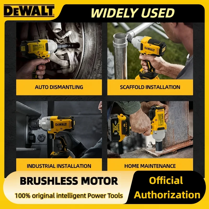 디월트 DCF892 자동차 수리 전동 공구 무선 임팩트 드라이버 고토크 3단 속도 1/2인치 브러시리스 전동 렌치 812N.m