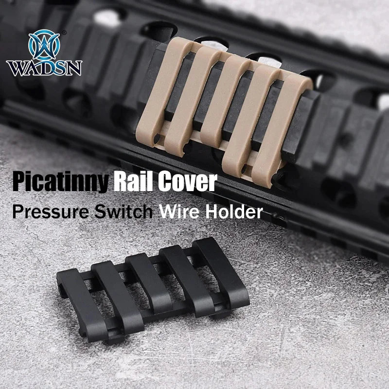 

WADSN Tactical Picatinny Rail Cover PEQ15 DBAL M300M600 Pressure Switch Wire Holder CQBL NGAL Airsoft Hunting Rifle Accessories