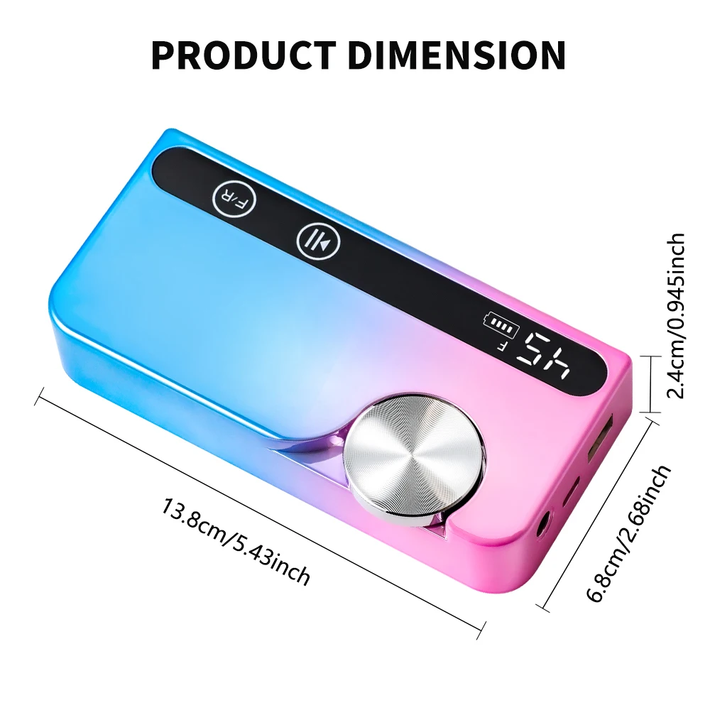 Macchina per lucidare le unghie ricaricabile con trapano per unghie professionale a basso rumore da 45000 giri/min adatta per lo strumento di lucidatura dello smalto gel