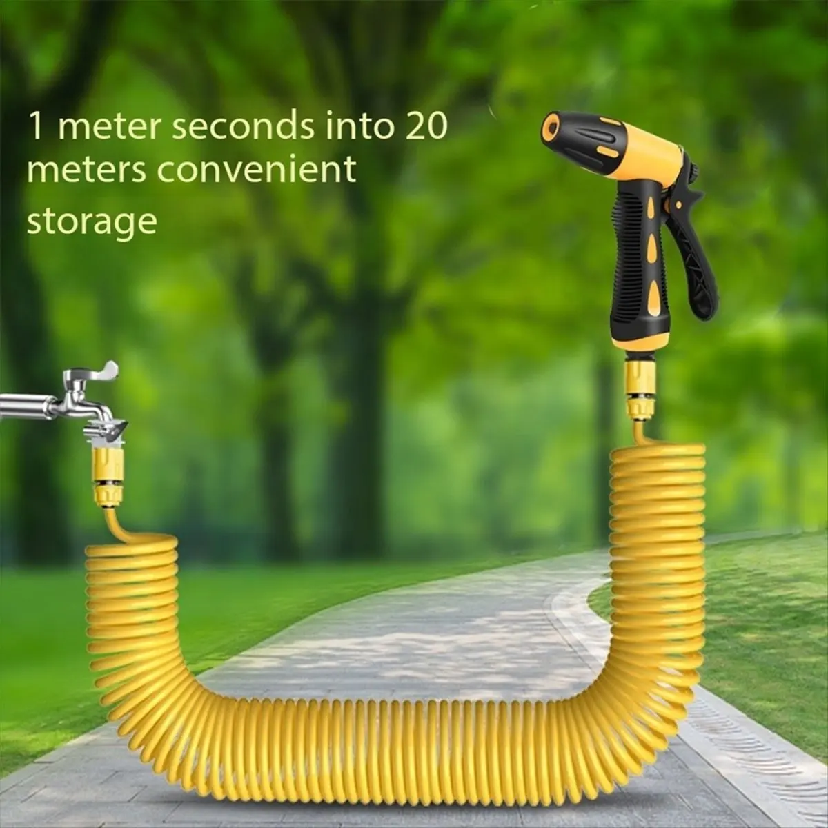 Car Wash -Pressure Household Sprinkler Washing Garden Balcony Expansion and Pressurization Hose Brush Car Wash